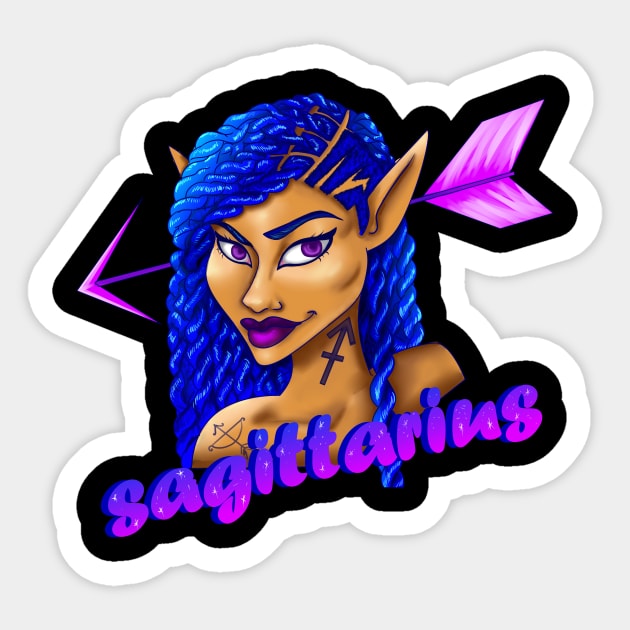 Sagittarius Sticker by PointNWink Productions